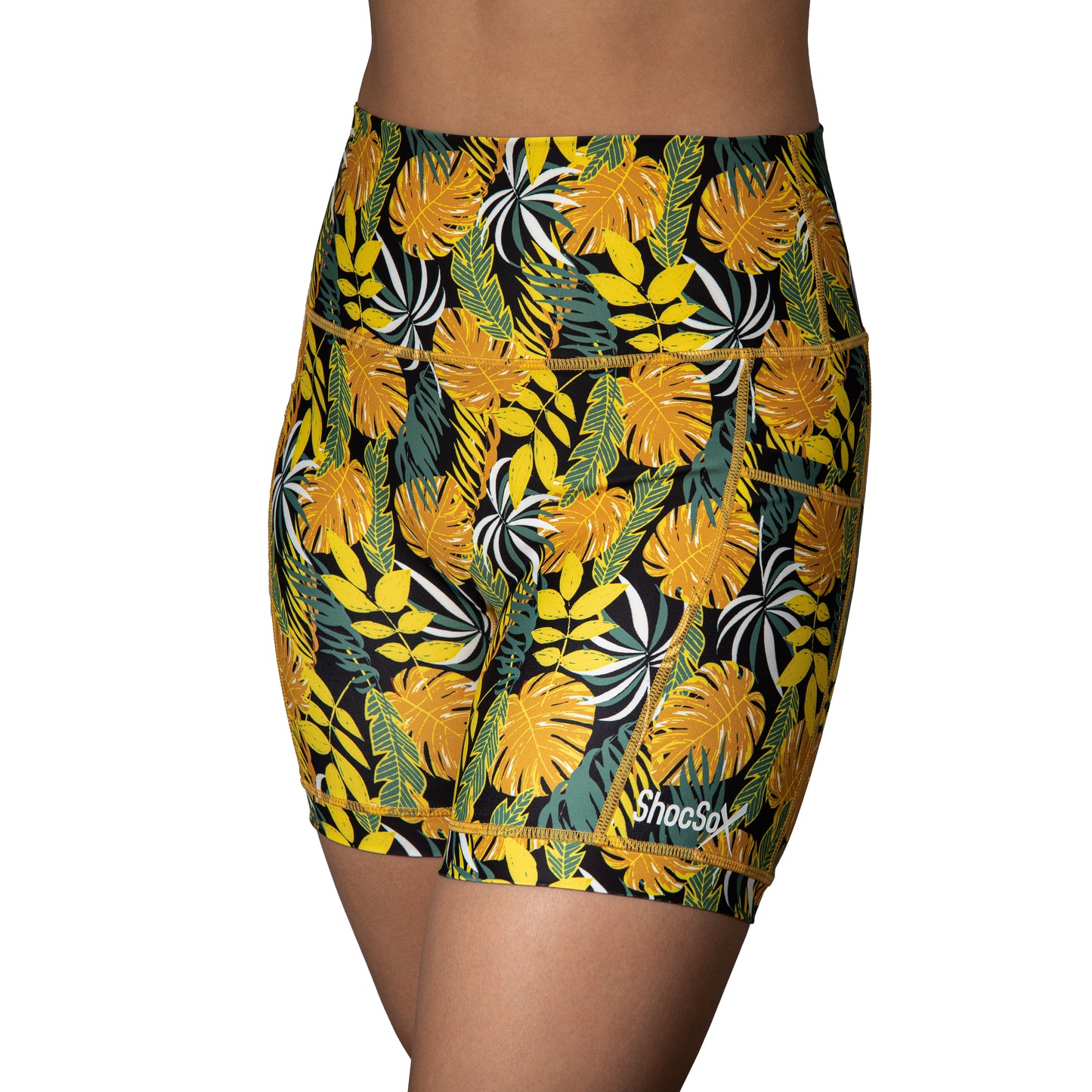 Tropicali Women’s Compression Shorts – 5" No-Ride-Up Athletic Shorts with Leg Grippers, High-Rise Waist, Pockets | Anti-Chafe, Quick-Dry Fit for Running, CrossFit, Spartan, Triathlon, Volleyball