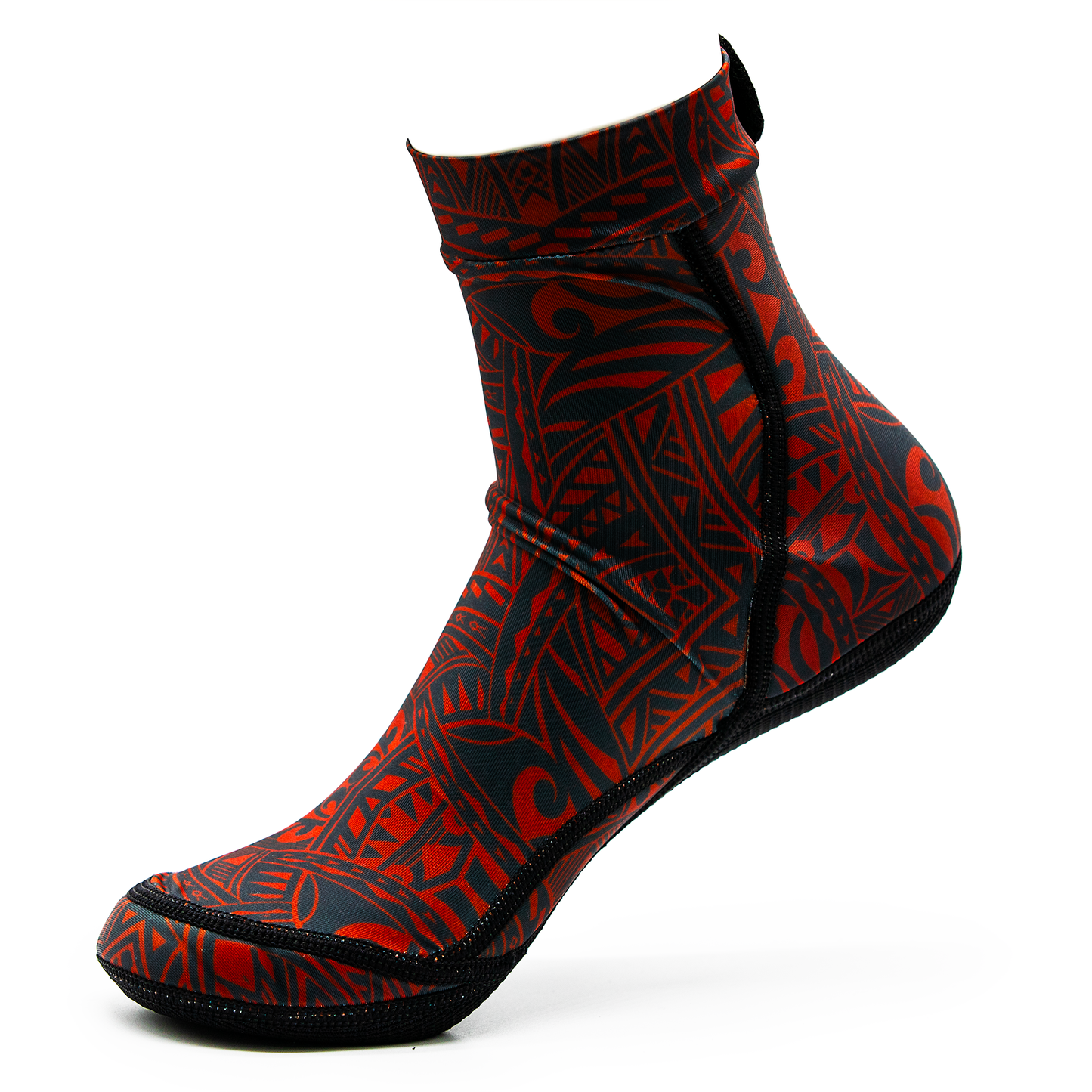 Red Polynesian Beach Volleyball and Sand Soccer Sand Socks With Kevlar Sole
