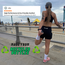 Load image into Gallery viewer, Black Women’s  Running Compression Shorts – 5&quot; No-Ride-Up Running Shorts with Leg Grippers, High-Rise Waist, Pockets | Anti-Chafe, Quick-Dry Fit for Running, CrossFit, Spartan, Triathlon, Volleyball
