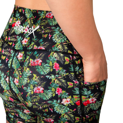 Aloha Women’s Compression Shorts – 5" No-Ride-Up Athletic Shorts with Leg Grippers, High-Rise Waist, Pockets | Anti-Chafe, Quick-Dry Fit for Running, CrossFit, Spartan, Triathlon, Volleyball