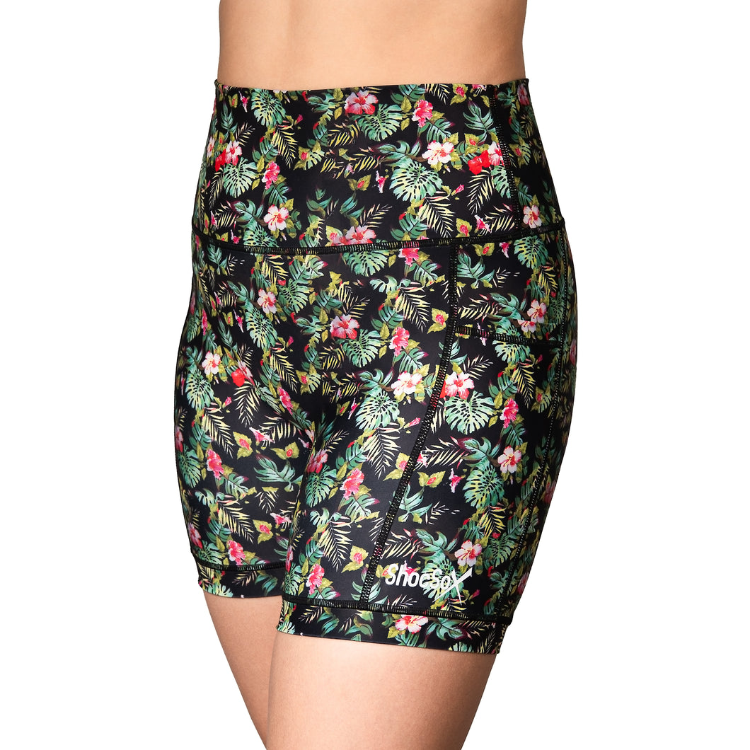 Women's Aloha 5”High-Rise Elite Performance Workout Biker Shorts with Silicone Grip ♻️