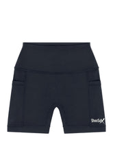 Load image into Gallery viewer, Black Women’s  Running Compression Shorts – 5&quot; No-Ride-Up Running Shorts with Leg Grippers, High-Rise Waist, Pockets | Anti-Chafe, Quick-Dry Fit for Running, CrossFit, Spartan, Triathlon, Volleyball

