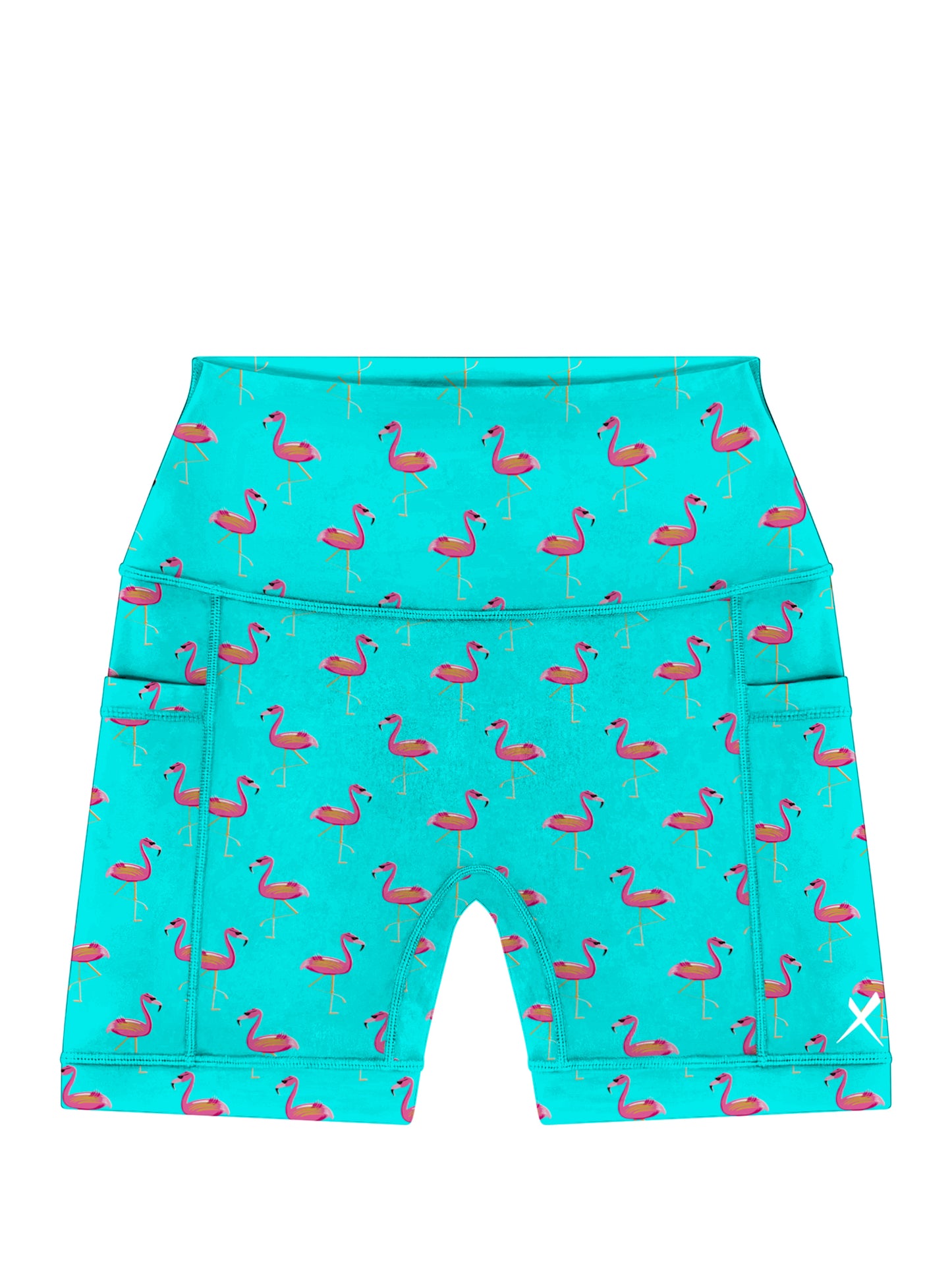 Flamingo Women’s  Running Compression Shorts – 5" No-Ride-Up Running Shorts with Leg Grippers, High-Rise Waist, Pockets | Anti-Chafe, Quick-Dry Fit for Running, Spartan and Triathlon