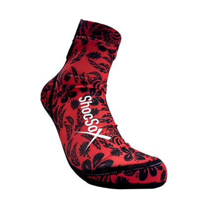 Red Aloha Beach Volleyball and Sand Soccer Sand Socks With Kevlar Sole