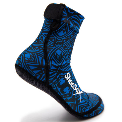 Blue Polynesian Beach Volleyball and Sand Soccer Sand Socks With Kevlar Sole