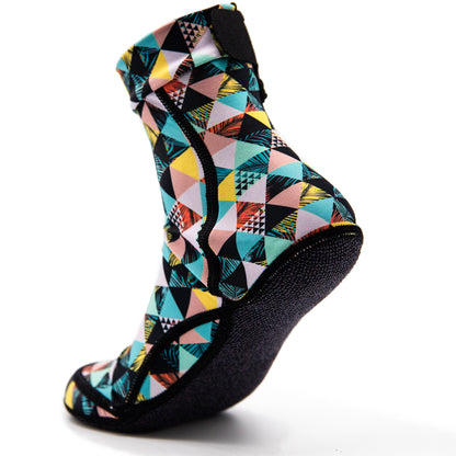Geometric Palms Beach Volleyball and Sand Soccer Sand Socks With Kevlar Sole