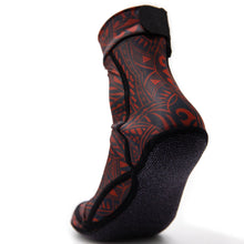 Load image into Gallery viewer, Red Polynesian Beach Volleyball and Sand Soccer Sand Socks With Kevlar Sole
