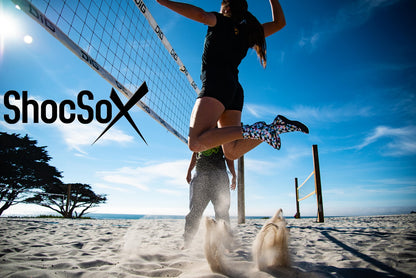 Geometric Palms Beach Volleyball and Sand Soccer Sand Socks With Kevlar Sole