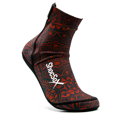 Red Polynesian Beach Volleyball and Sand Soccer Sand Socks With Kevlar Sole