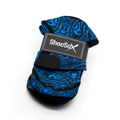 Blue Polynesian Beach Volleyball and Sand Soccer Sand Socks With Kevlar Sole