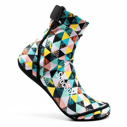 Geometric Palms Beach Volleyball and Sand Soccer Sand Socks With Kevlar Sole