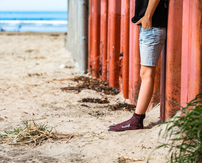 Red Polynesian Beach Volleyball and Sand Soccer Sand Socks With Kevlar Sole
