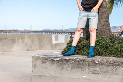Blue Polynesian Beach Volleyball and Sand Soccer Sand Socks With Kevlar Sole
