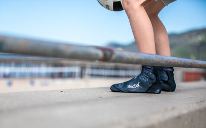 Black Aloha Beach Volleyball and Sand Soccer Sand Socks With Kevlar Sole